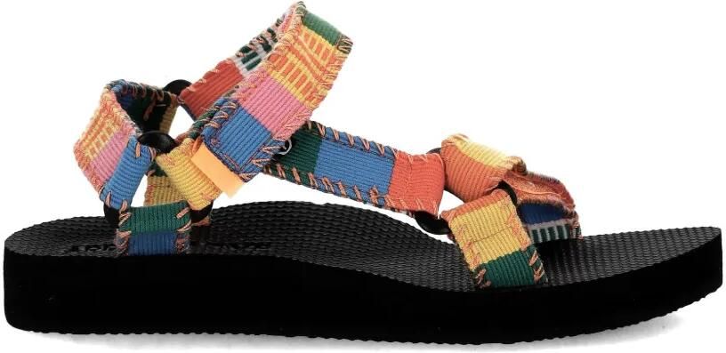 Arizona Love Sandalen met patchwork bandjes Blauw