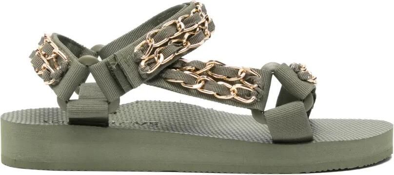 Arizona Love Trekky sandalen verfraaid met klittenband Groen