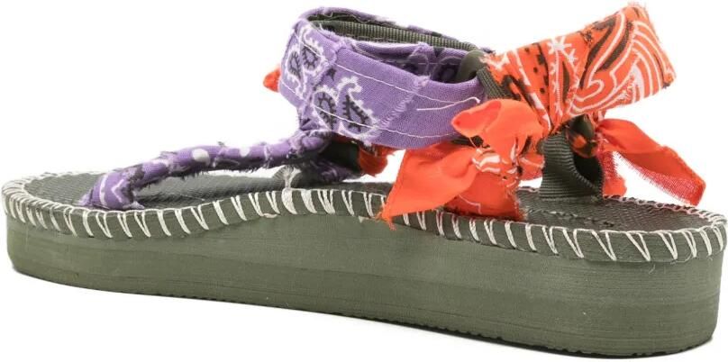 Arizona Love Trekky Stitch sandalen met bandanaprint Groen - Foto 4