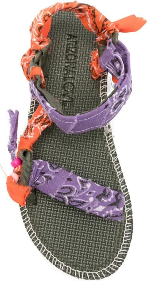 Arizona Love Trekky Stitch sandalen met bandanaprint Groen - Foto 2