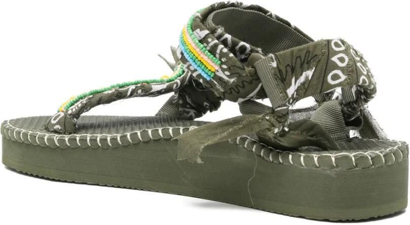 Arizona Love Trekky Stitch sandalen verfraaid met kralen en bandanaprint Groen - Foto 4