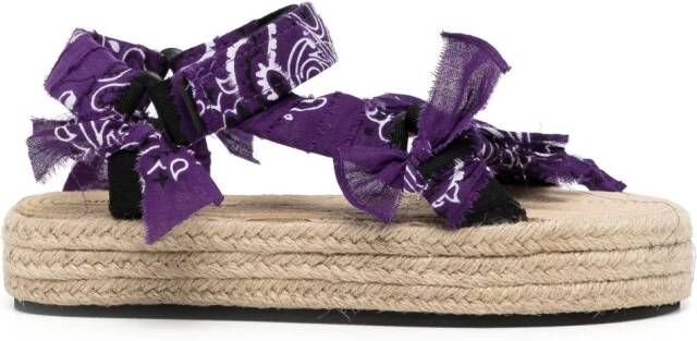 Arizona Love Trekky sandalen met bandanaprint Paars