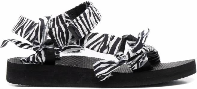 Arizona Love Trekky sandalen met zebraprint Zwart
