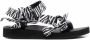Arizona Love Trekky sandalen met zebraprint Zwart - Thumbnail 1