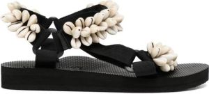 Arizona Love Trekky sandalen verfraaid met parels Zwart