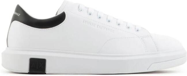 Armani Exchange Action leren sneakers Wit