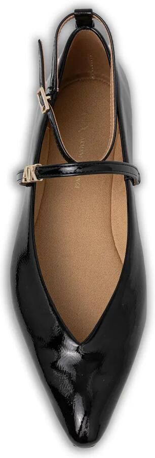 Armani Exchange Ballerina's met puntige neus en bandje Zwart - Foto 4
