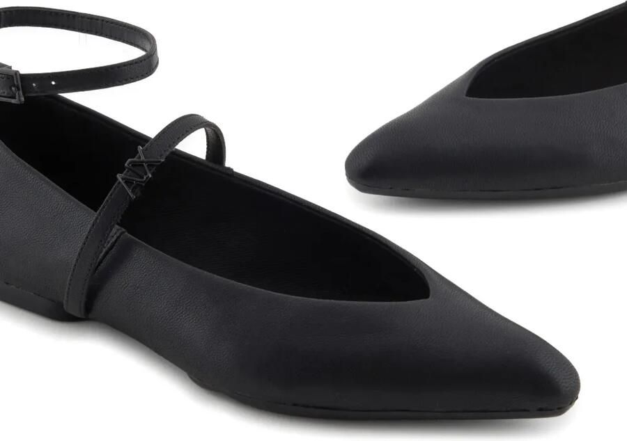 Armani Exchange Ballerina's met puntige neus Zwart - Foto 2