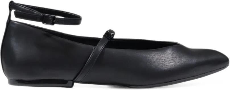 Armani Exchange buckle-strap ballet flats Zwart