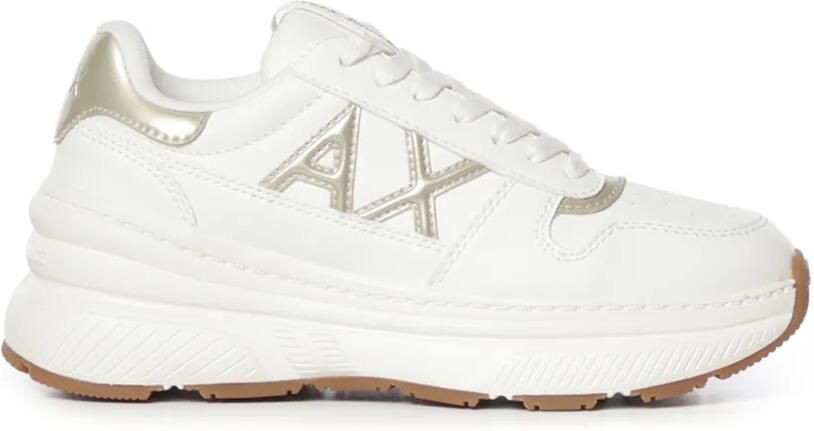 Armani Exchange Chunky sneakers met logopatch Wit