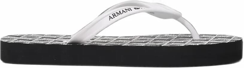 Armani Exchange geometric-print flip-flops Wit