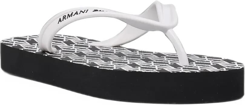 Armani Exchange geometric-print flip-flops Wit - Foto 3