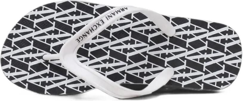 Armani Exchange geometric-print flip-flops Wit - Foto 4