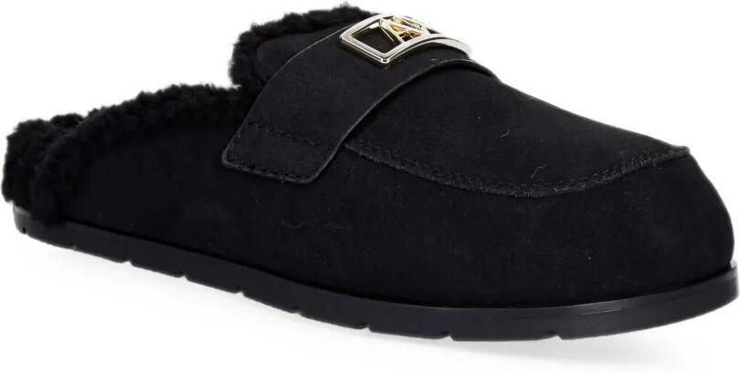 Armani Exchange Lammy slippers met logo-plakkaat Zwart - Foto 3