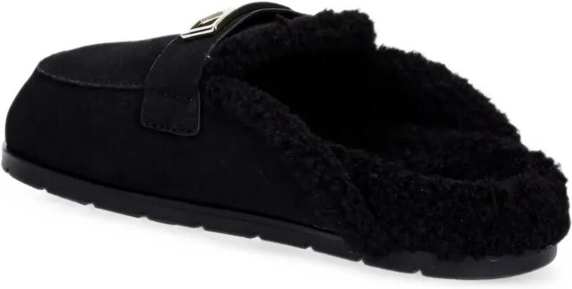 Armani Exchange Lammy slippers met logo-plakkaat Zwart - Foto 2