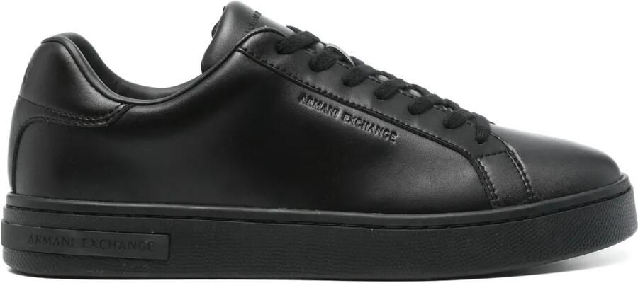 Armani Exchange Leren sneakers Zwart