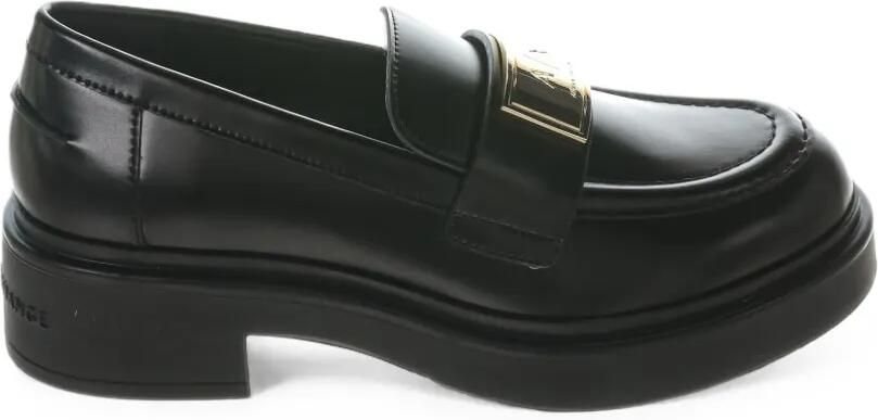 Armani Exchange Loafers met logoplakkaat Zwart