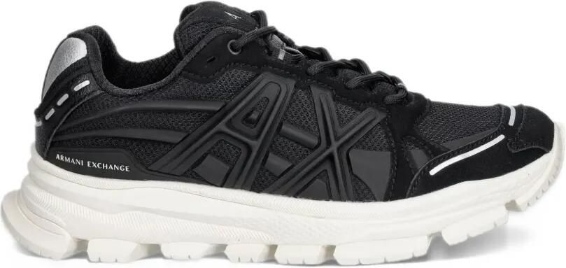 Armani Exchange logo-patch chunky-sole sneakers Zwart
