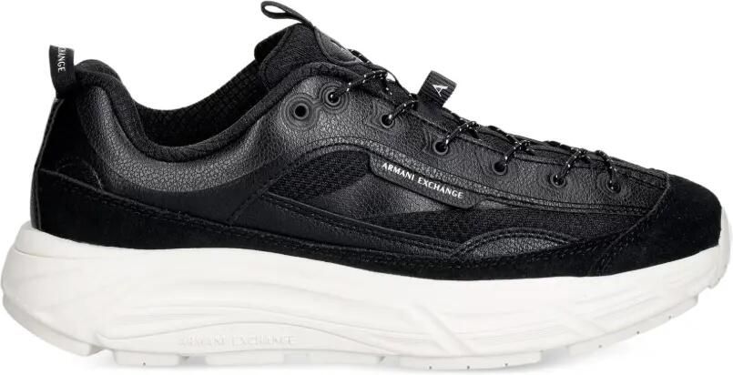 Armani Exchange Sneakers met logopatch Zwart