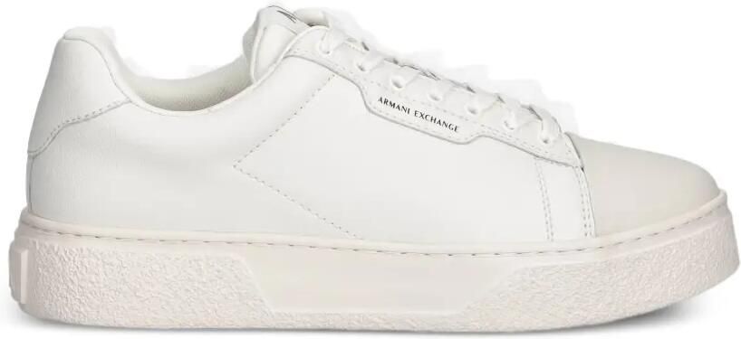 Armani Exchange Low-top leren sneakers Wit