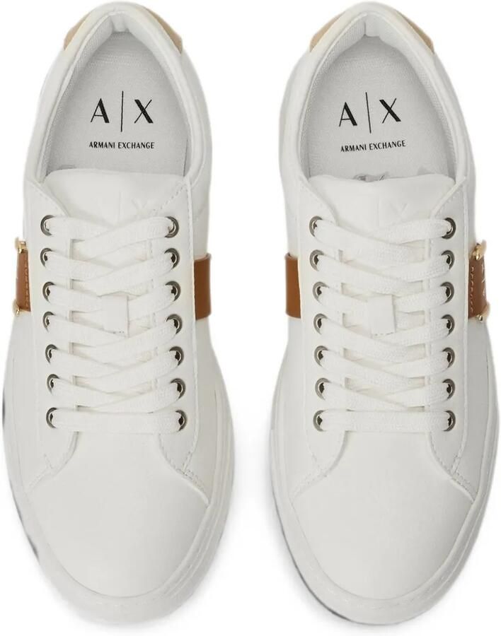 Armani Exchange Minimal Chic sneakers met logoplakkaat Wit - Foto 2