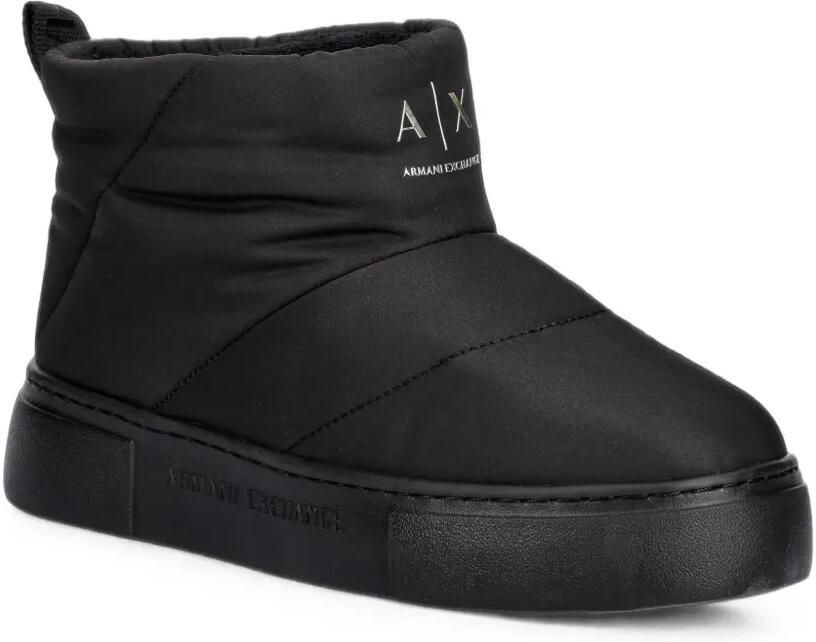 Armani Exchange quilted logo-print boots Zwart - Foto 2