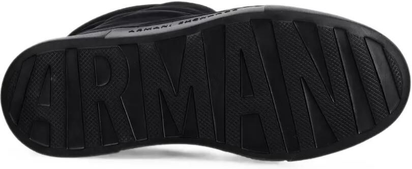 Armani Exchange quilted logo-print boots Zwart - Foto 5