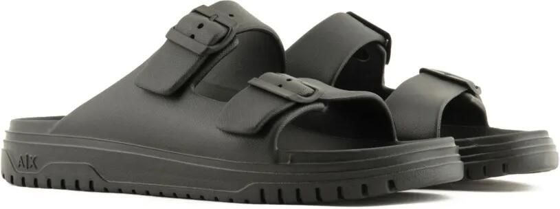 Armani Exchange Sandalen met dubbele bandjes Zwart - Foto 4