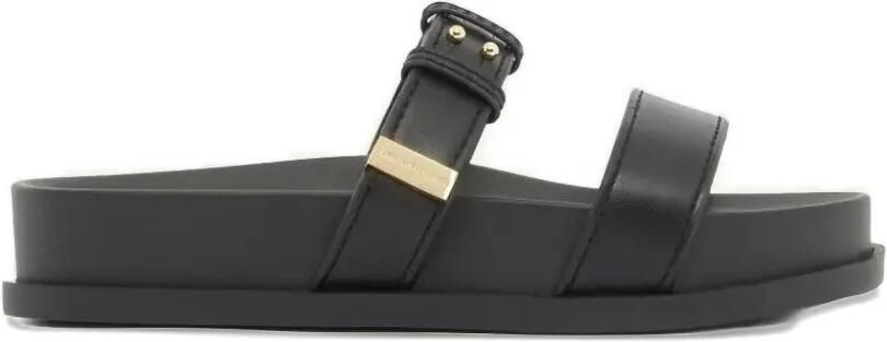Armani Exchange Sandalen met twee bandjes en gesp Zwart