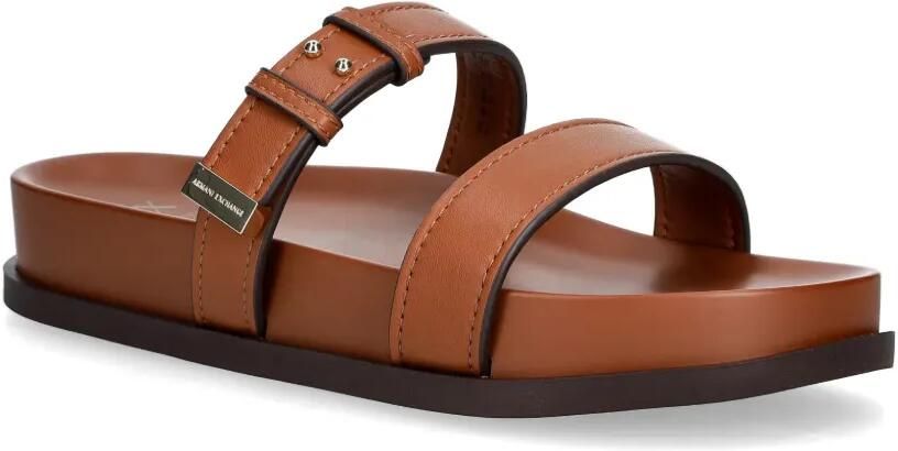 Armani Exchange Slippers met gesp Beige - Foto 4