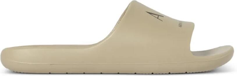 Armani Exchange Slippers met logoprint Beige