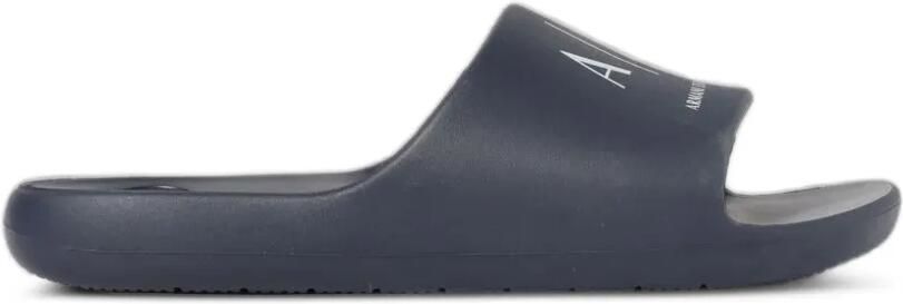 Armani Exchange Slippers met logoprint Blauw