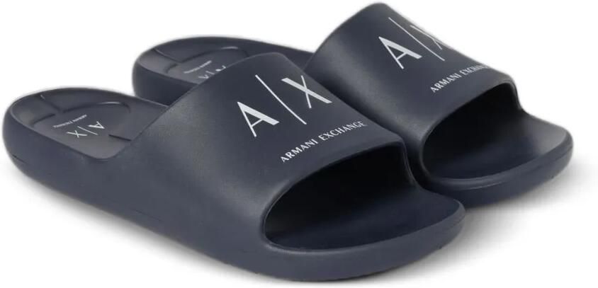 Armani Exchange Slippers met logoprint Blauw - Foto 2