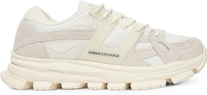Armani Exchange Sneakers met chunky zool en vlakken Beige