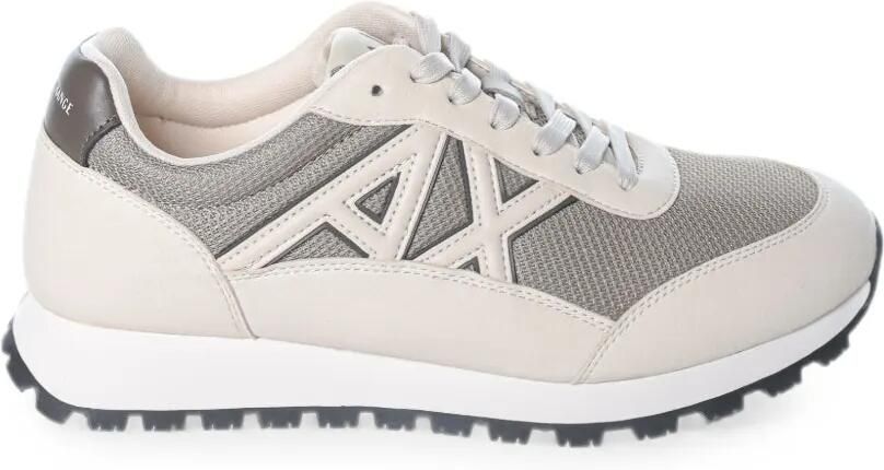 Armani Exchange Sneakers met logopatch Beige