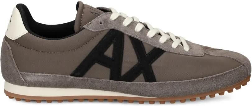Armani Exchange Sneakers met logopatch Beige