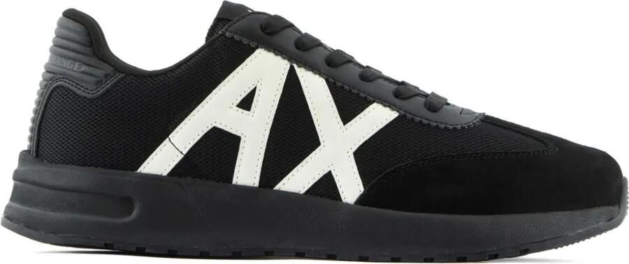 Armani Exchange Sneakers met logopatch Zwart