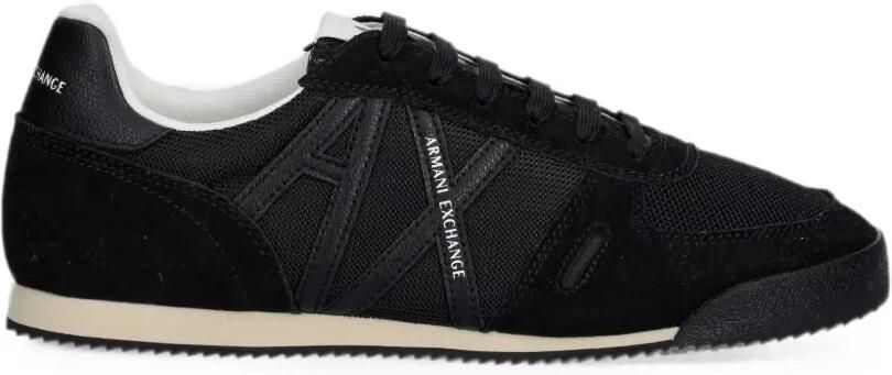 Armani Exchange Sneakers met logopatch Zwart