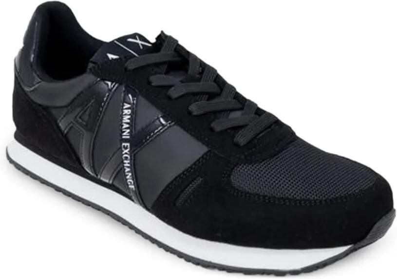 Armani Exchange Sneakers met logopatch Zwart
