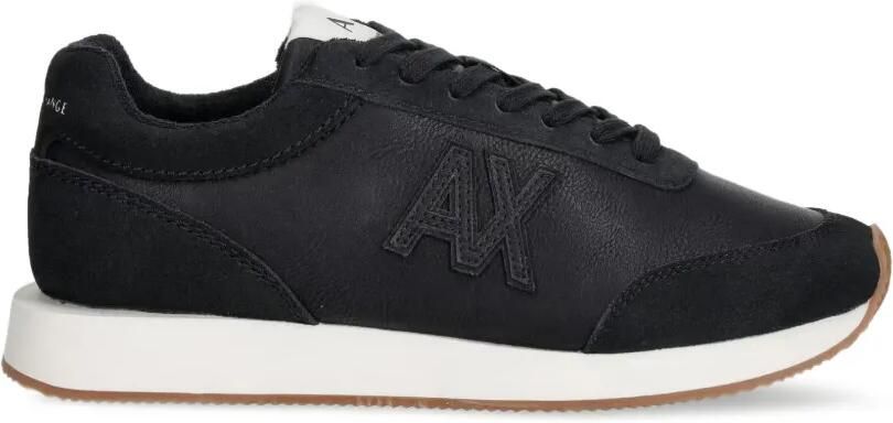 Armani Exchange Sneakers met logopatch Zwart