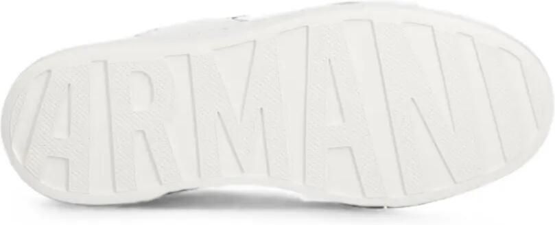 Armani Exchange Sneakers met logoplakkaat en plateauzool Wit