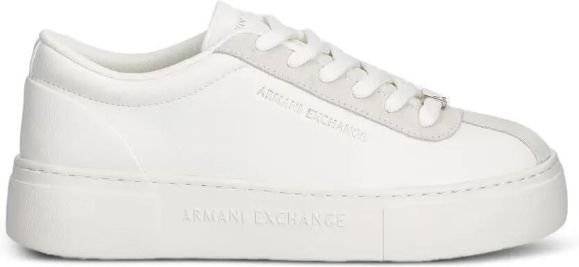 Armani Exchange Sneakers met logoplakkaat en plateauzool Wit - Foto 4
