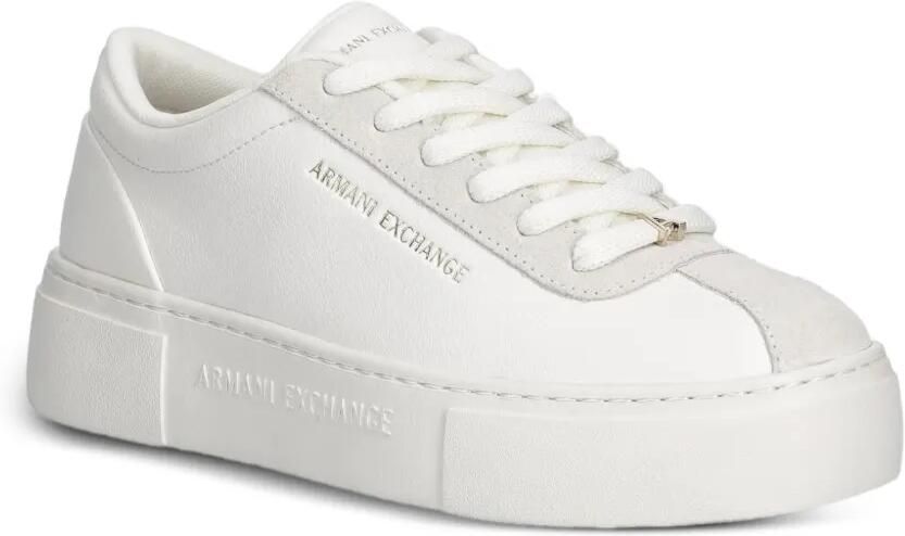 Armani Exchange Sneakers met logoplakkaat en plateauzool Wit - Foto 3
