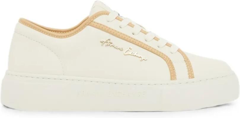 Armani Exchange Sneakers met logoplakkaat Wit