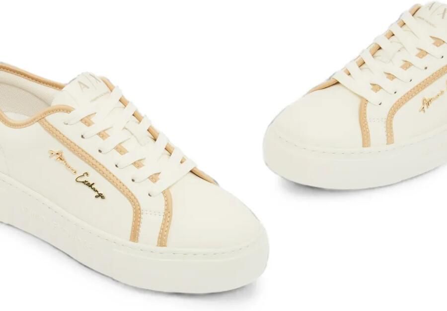 Armani Exchange Sneakers met logoplakkaat Wit - Foto 3