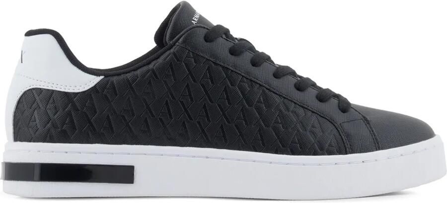 Armani Exchange Sneakers met monogram-reliëf Zwart