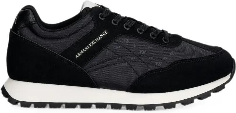 Armani Exchange Sneakers met monogramprint Zwart