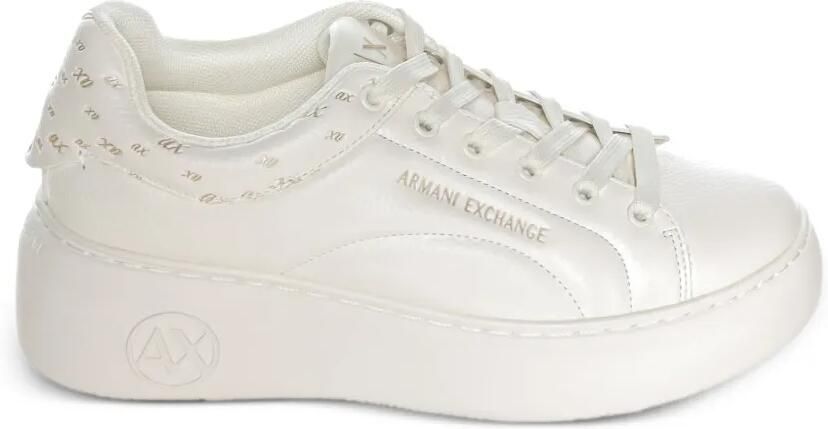 Armani Exchange Sneakers met plateauzool Wit