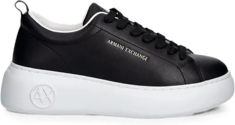 Armani Exchange Sneakers met plateauzool Zwart