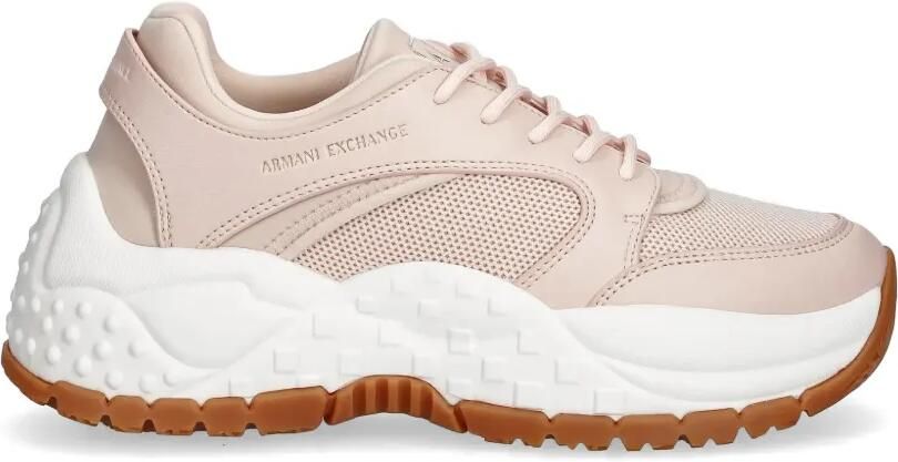 Armani Exchange Sneakers met textuur Beige
